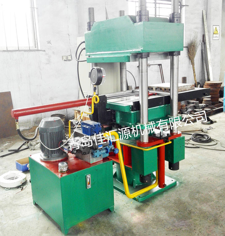 100噸帶自動推拉模平板硫化機-四柱平板硫化機
